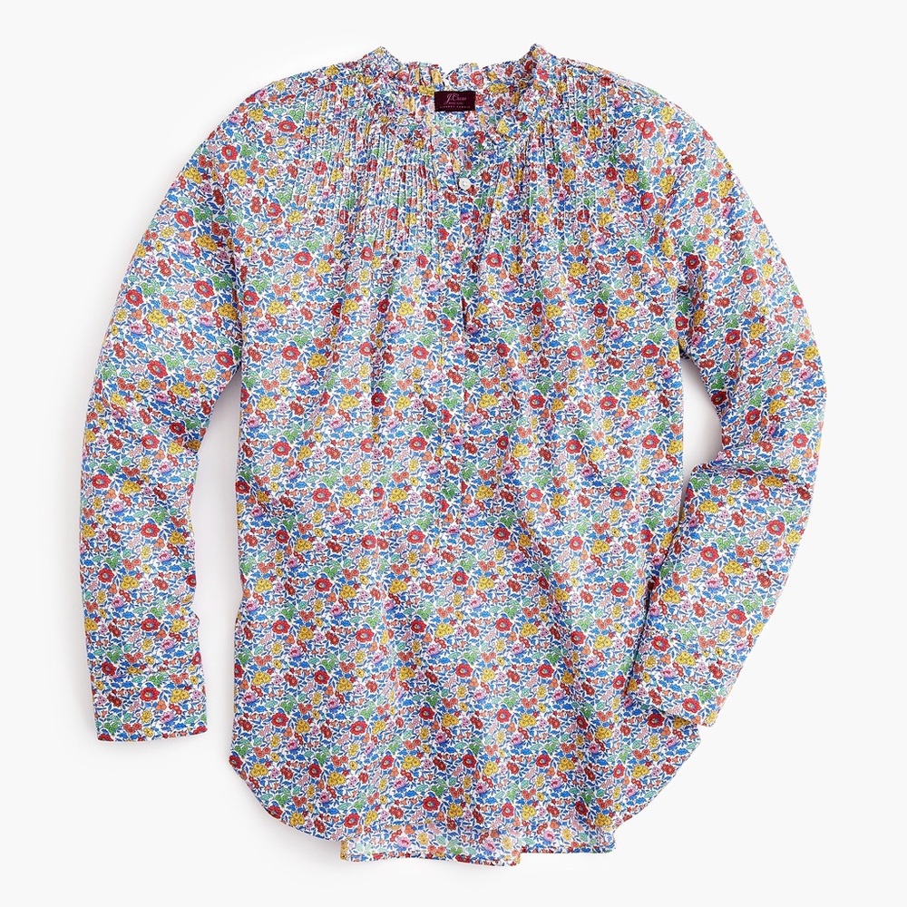 J.CREW Liberty Ruffle Popover Shirt